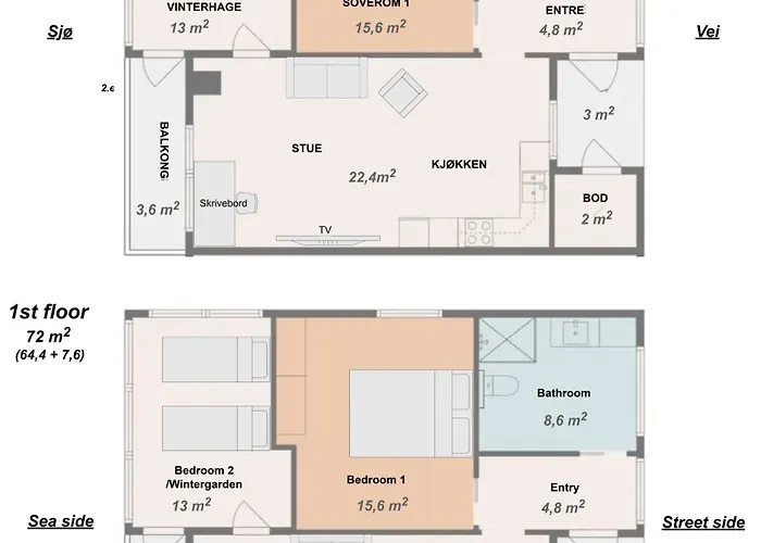 Villa House With Sea View, Boathouse, Garage And Boat Hammerfest
